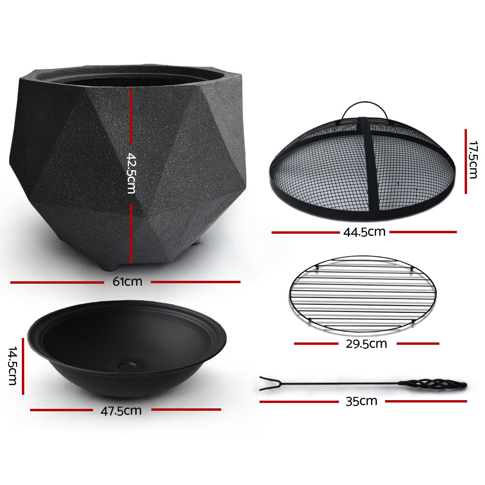 Grillz Outdoor Fire Pit Bowl