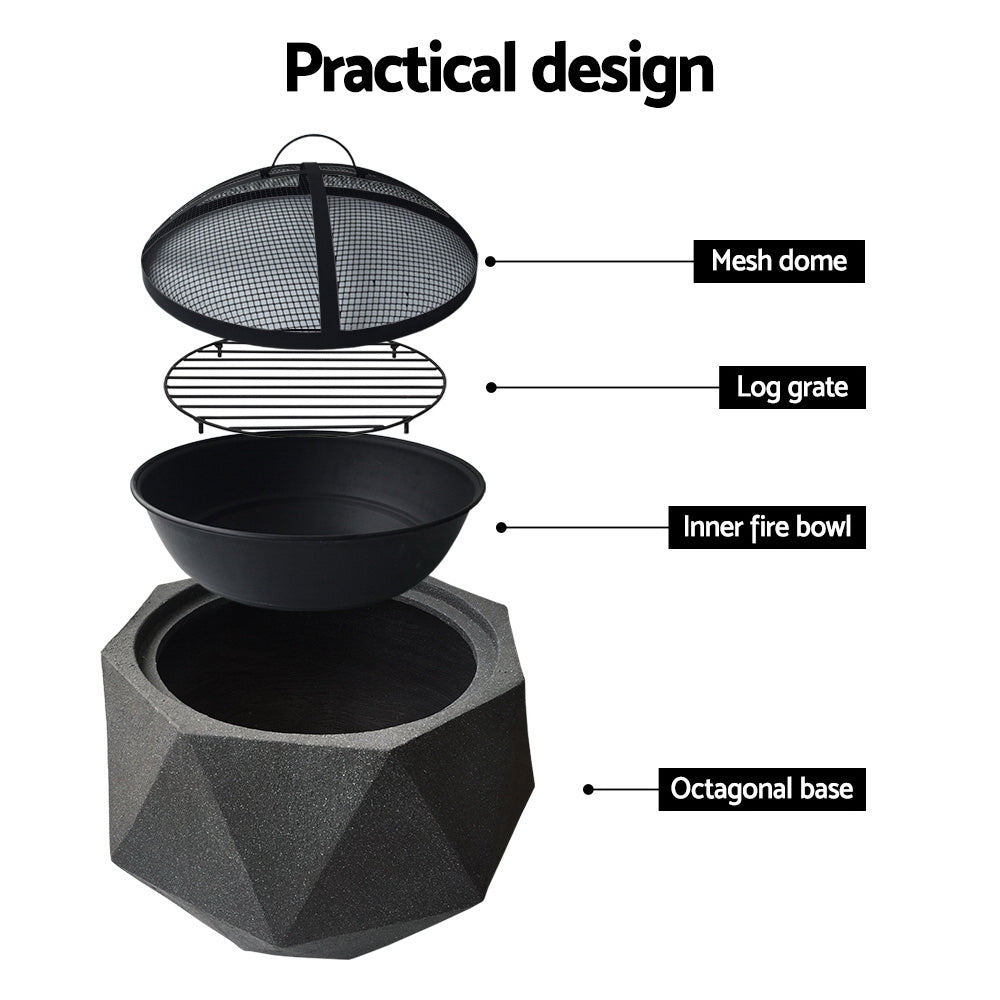 Grillz Outdoor Fire Pit Bowl