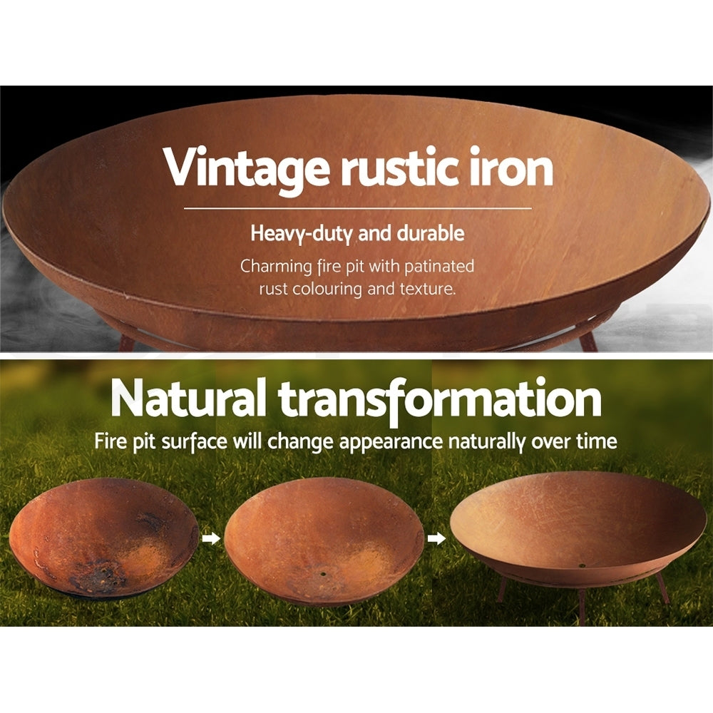 Grillz Rustic Fire Pit Heater 60CM