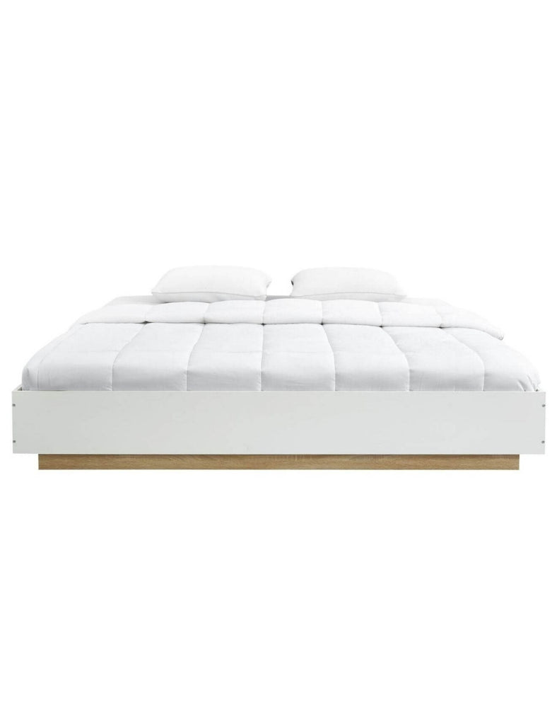 Aiden Industrial Contemporary White Oak Bed Base King