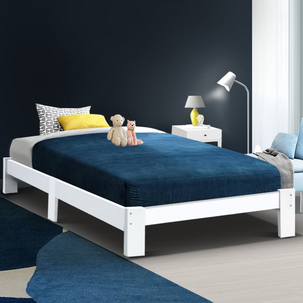 Artiss Bed Frame King Single Size Wooden Base Timber  JADE